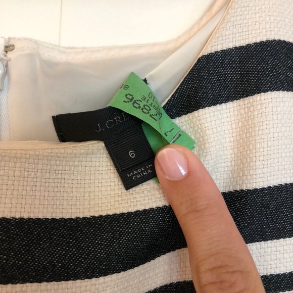 J.Crew Cap Sleeve Double Striped Dress - Picture 4 of 7